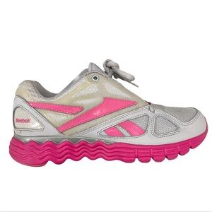 Reebok Vibetech Silver Pink Athletic Sneakers Size 3.5